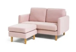 Habitat Remi Small Fabric 2 Seater Chaise Sofa In A Box-Pink -Home Sales Store 3347739 R Z002A