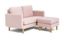Habitat Remi Small Fabric 2 Seater Chaise Sofa In A Box-Pink -Home Sales Store 3347739 R Z004A