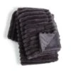 Habitat Ribbed Faux Fur Throw - Charcoal - 125X150cm -Home Sales Store 3361320 R Z001A