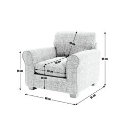 Habitat Lisbon Fabric Armchair - Beige -Home Sales Store 3372357 R E001