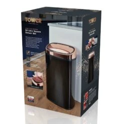Tower 58L Sensor Bin - Rose Gold & Black -Home Sales Store 3377541 R Z005A