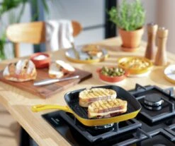 Habitat Global 23cm Cast Iron Griddle Pan - Yellow -Home Sales Store 3449682 R Z001C