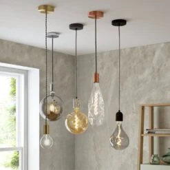 Habitat Pendant Ceiling Light - Matte Black & Herringbone -Home Sales Store 3449802 R Z004C