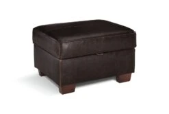 Habitat Salisbury Leather Storage Footstool - Chocolate -Home Sales Store 3458673 R Z002A