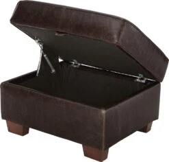 Habitat Salisbury Leather Storage Footstool - Chocolate -Home Sales Store 3458673 R Z003A