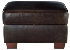 Habitat Salisbury Leather Storage Footstool - Chocolate -Home Sales Store 3458673 R Z015A