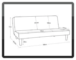 Habitat Patsy 2 Seater Clic Clac Sofa Bed - Charcoal -Home Sales Store 3578704 R Z020A