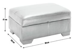 Habitat Eton Leather Storage Ottoman Footstool - Tan -Home Sales Store 3594630 R E001