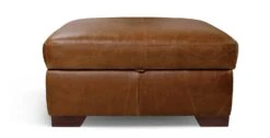 Habitat Eton Leather Storage Ottoman Footstool - Tan -Home Sales Store 3594630 R Z002A