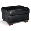 Habitat Salisbury Leather Storage Footstool - Black -Home Sales Store 3654666 R Z001A
