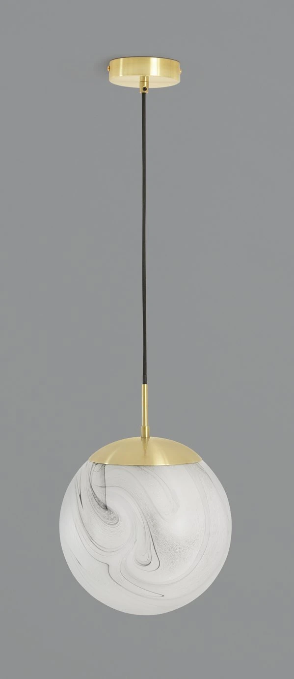 Habitat Tires Alabaster Ceiling Pendant Light -Brushed Brass 6 Habitat Tires Alabaster Ceiling Pendant Light -Brushed Brass - Image 4