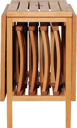 Habitat Zeno 4 Seater Folding Wooden Patio Set -Home Sales Store 4196563 R Z008A