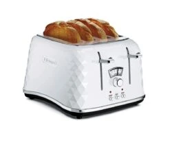 De'Longhi CTJ4003 Brillante 4 Slice Toaster - White -Home Sales Store 4239963 R Z002C