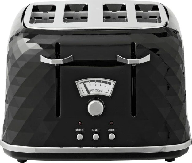 De'Longhi CTJ4003 Brillante 4 Slice Toaster - Black 3 De'Longhi CTJ4003 Brillante 4 Slice Toaster - Black