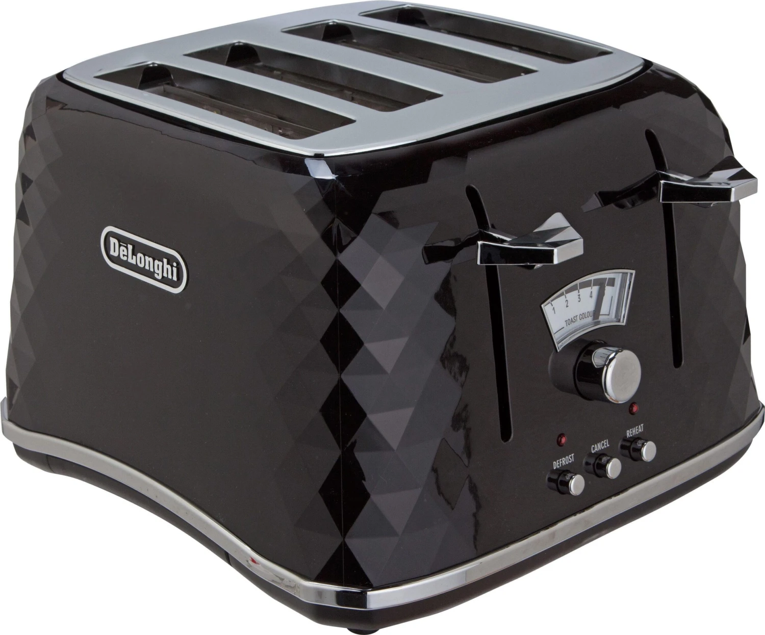 De'Longhi CTJ4003 Brillante 4 Slice Toaster - Black 11 De'Longhi CTJ4003 Brillante 4 Slice Toaster - Black - Image 9