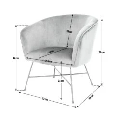 Habitat Jax Velvet Accent Chair - Black -Home Sales Store 4335135 R E001