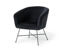 Habitat Jax Velvet Accent Chair - Black -Home Sales Store 4335135 R Z002A