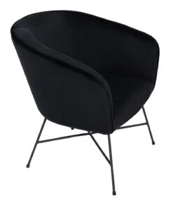 Habitat Jax Velvet Accent Chair - Black -Home Sales Store 4335135 R Z004A