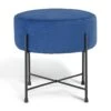 Habitat Jax Velvet Footstool - Navy -Home Sales Store 4350983 R Z001A