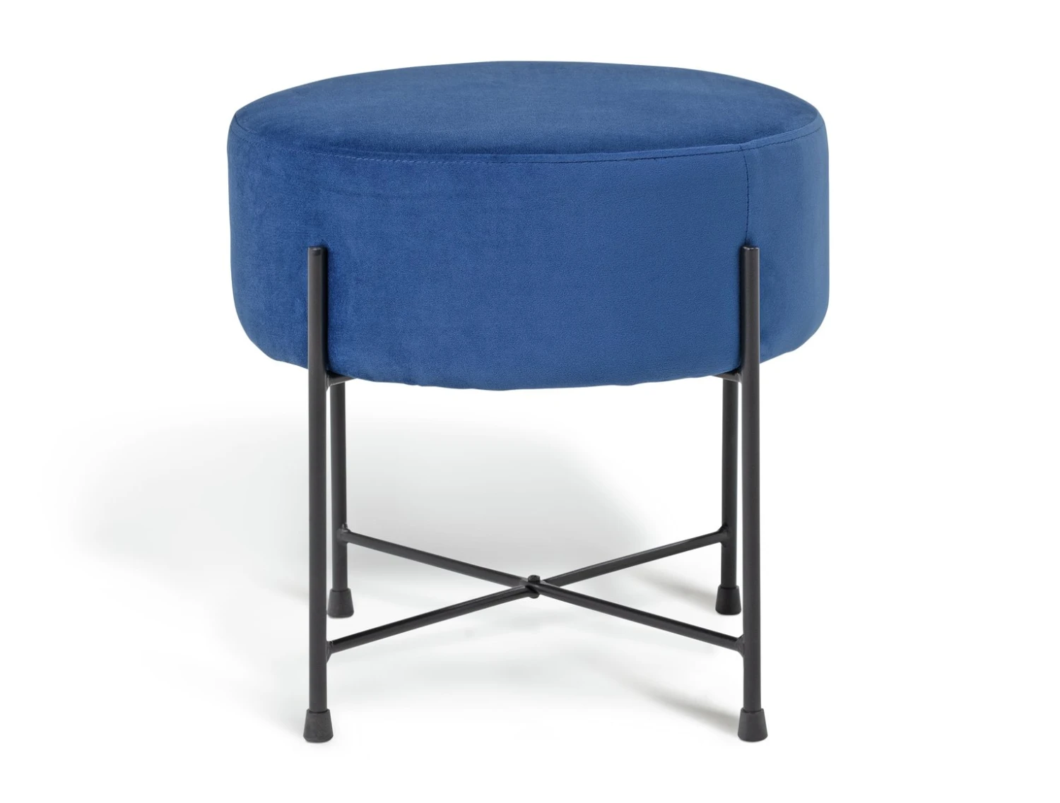 Habitat Jax Velvet Footstool - Navy 3 Habitat Jax Velvet Footstool - Navy