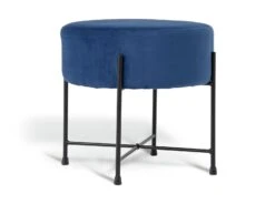 Habitat Jax Velvet Footstool - Navy 9 Habitat Jax Velvet Footstool - Navy -Home Sales Store 4350983 R Z002A