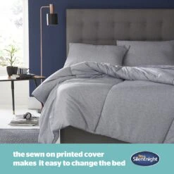 Silentnight Coverless 10.5Tog Grey Duvet & Pillowcase-Single -Home Sales Store 4468624 R Z004A
