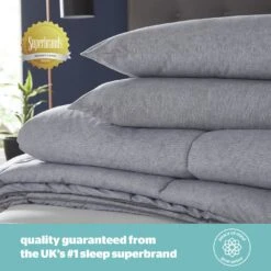 Silentnight Coverless 10.5Tog Grey Duvet & Pillowcase-Single -Home Sales Store 4468624 R Z006A