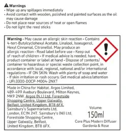 Habitat 150ml Scented Diffuser - Gardenia & Rose -Home Sales Store 4497444 R Z011A