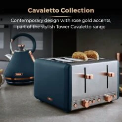 Tower T20051MNB Cavaletto 4 Slice Toaster - Midnight Blue -Home Sales Store 4525299 R Z006A