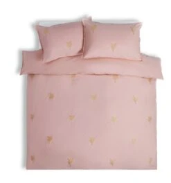Habitat Embroidered Palm Pink Bedding Set - Single -Home Sales Store 4529556 R Z002A