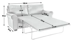 Habitat Salisbury 2 Seater Leather Sofa Bed - Tan -Home Sales Store 4551081 R E001