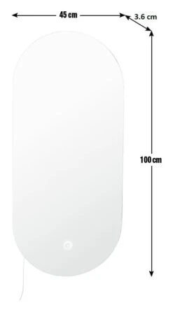 Habitat Large Vertical Backlight LED Mirror - White -Home Sales Store 4564401 R E001