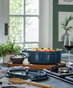 Habitat 3.6 Litre Cast Aluminium Casserole Dish - Blue 8 Habitat 3.6 Litre Cast Aluminium Casserole Dish - Blue -Home Sales Store 4580571 R Z001C