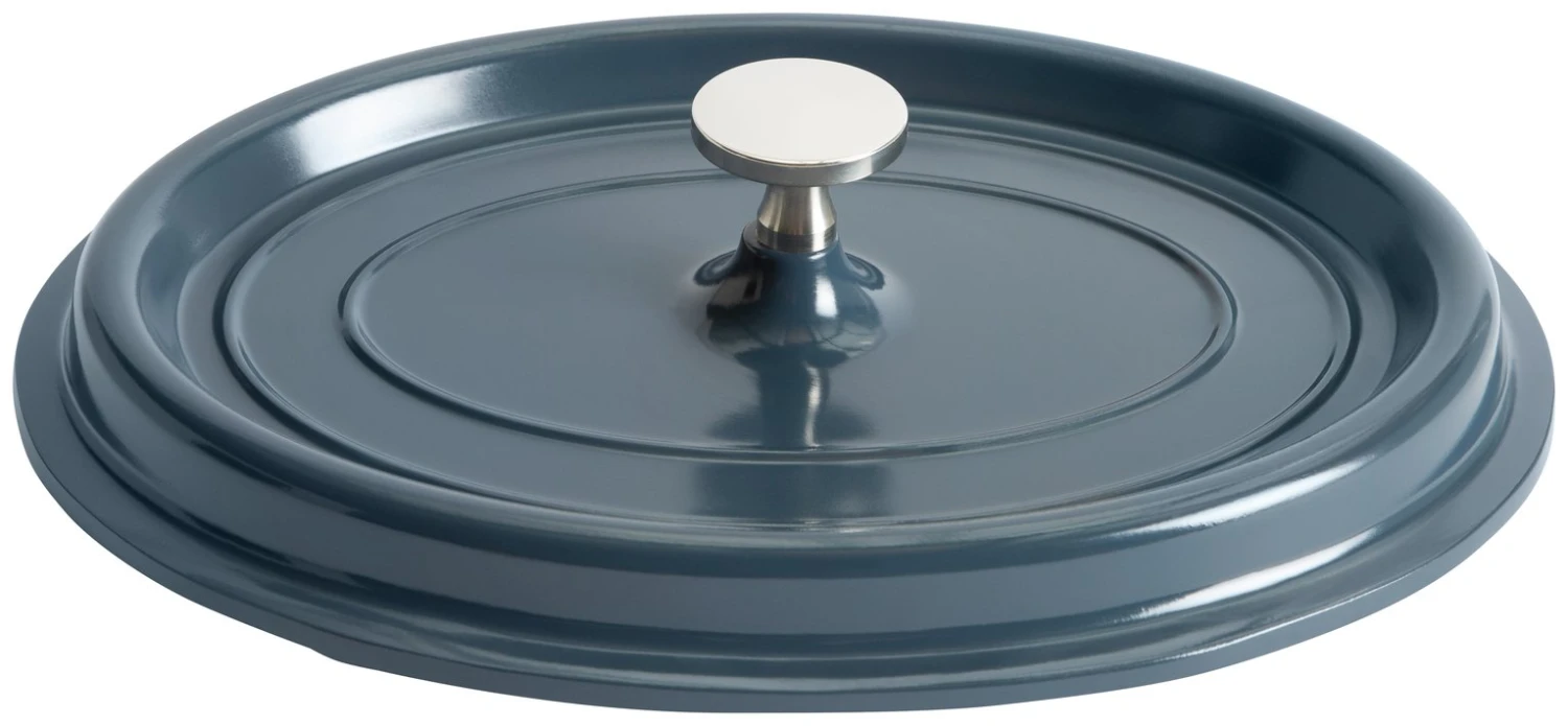 Habitat 3.6 Litre Cast Aluminium Casserole Dish - Blue 6 Habitat 3.6 Litre Cast Aluminium Casserole Dish - Blue - Image 4