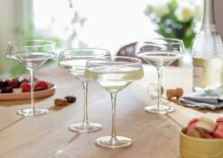 Habitat Sahara Set Of 4 Champagne Coupe Glasses -Home Sales Store 4580588 R Z001C