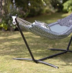 Habitat Boho Hammock With Metal Stand -Home Sales Store 4587770 R Z002C