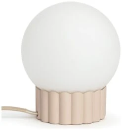 Habitat Ribbed Globe Table Lamp - White & Natural 12 Habitat Ribbed Globe Table Lamp - White & Natural -Home Sales Store 4588982 R Z002A