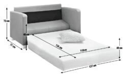 Habitat Lucy 2 Seater Fabric Sofa Bed - Grey -Home Sales Store 4627001 R E001