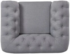 Habitat Chesterfield Fabric Armchair - Light Grey -Home Sales Store 4630531 R Z005A