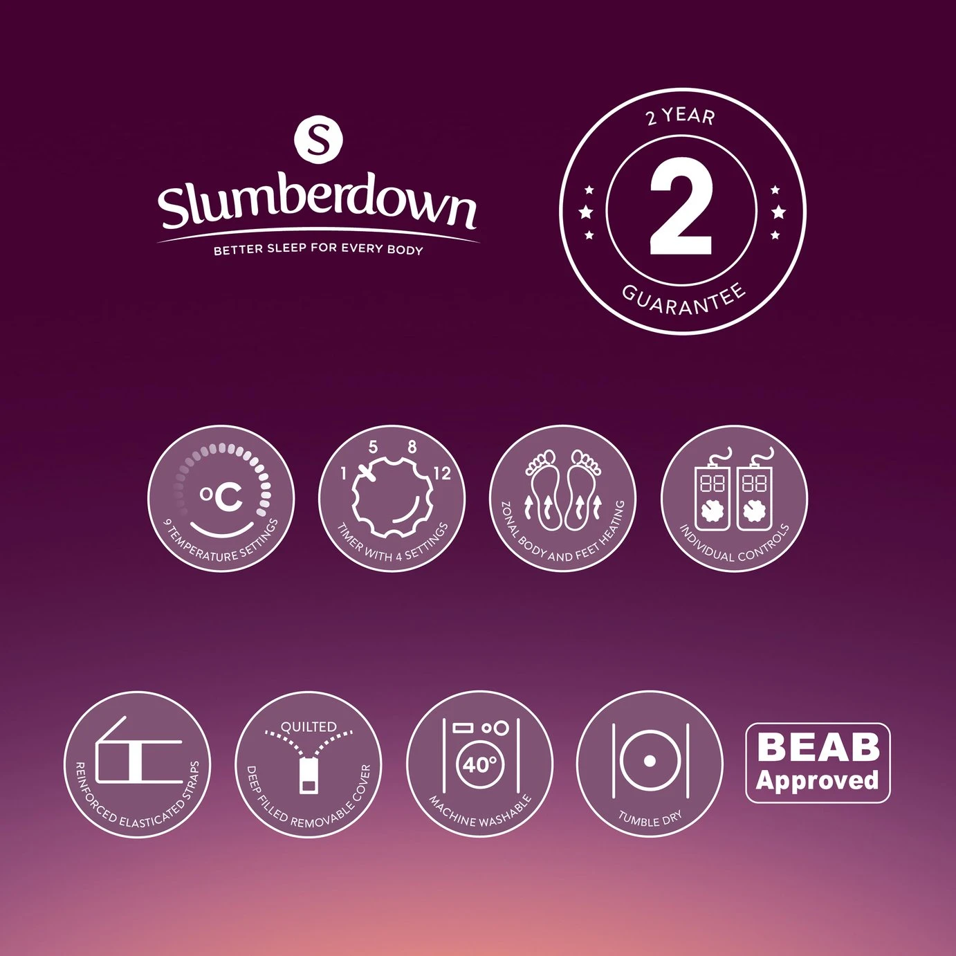 Slumberdown Perfeclty Warm Luxury Electric Blanket-Superking 15 Slumberdown Perfeclty Warm Luxury Electric Blanket-Superking - Image 13