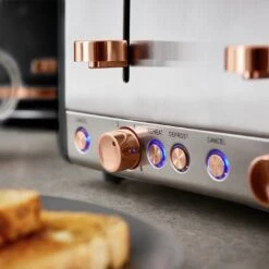 Tower T20051RG Cavaletto 4 Slice Toaster - Black & Rose Gold -Home Sales Store 4660800 R Z003A