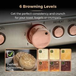 Tower T20051RG Cavaletto 4 Slice Toaster - Black & Rose Gold -Home Sales Store 4660800 R Z007A