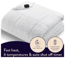 Dreamland Scandi Sherpa Single Control Underblanket-Double -Home Sales Store 4707646 R Z010A