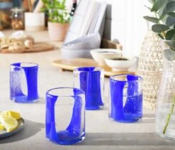 Habitat Art Glass Set Of 4 Tumblers 8 Habitat Art Glass Set Of 4 Tumblers -Home Sales Store 4744276 R Z001C