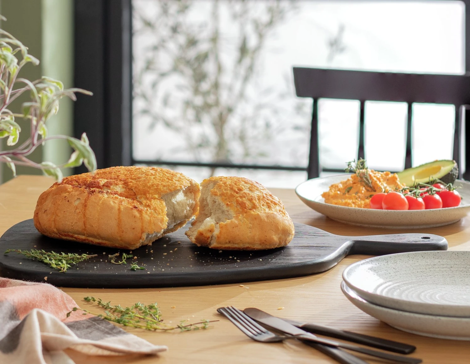 Habitat Wooden Serving Board - Black 4 Habitat Wooden Serving Board - Black - Image 2