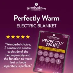 Slumberdown Perfectly Warm Luxury Electric Blanket-King Dual -Home Sales Store 4746731 R Z002A