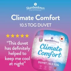 Slumberdown Climate Comfort 10.5 Tog Duvet - Single -Home Sales Store 4843249 R Z002A
