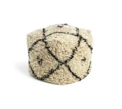 Kaikoo Gentry Wool Pouffe - White -Home Sales Store 4844482 R Z002A