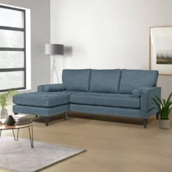 Habitat Hudson Fabric Corner Chaise Sofa - Linnet -Home Sales Store 4847575 R Z001C