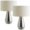 Habitat Maya Pair Of Touch Table Lamps - Silver & Cream -Home Sales Store 4975894 R Z001A